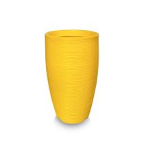 Vaso De Planta 60X38 Redondo Pilão De Polietileno Amarelo