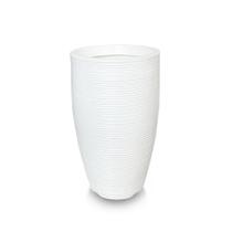 Vaso De Planta 60X38 Redondo Pilão De Polietileno Branco