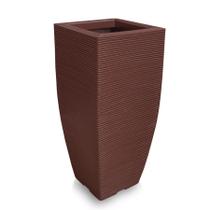 Vaso De Planta Alto Decorativo Polietileno 90X40 Chocolate