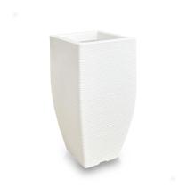 Vaso De Planta Alto Quadrado De Polietileno 75X40 Branco - Foster Plast