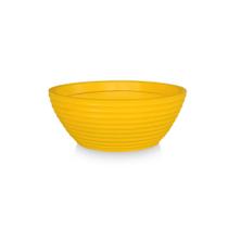 Vaso De Planta Bacia Cuia Polietileno Decor 30X12 Amarelo