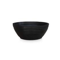 Vaso De Planta Bacia Cuia Polietileno Decorativo 30X12 Preto