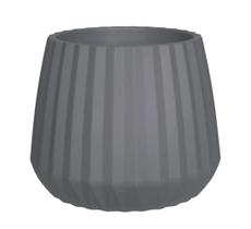Vaso de Planta Cachepot Wave 37cm Cinza - MOR