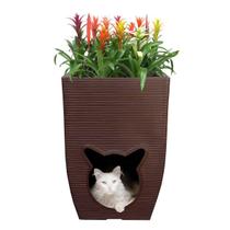 Vaso De Planta Com Caminha De Gato Pet Cat Cave 60X40 Cm