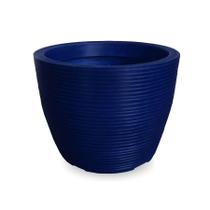 Vaso De Planta Cônico Pilão Decorativo R 30X40 Azul Marinho