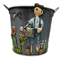 Vaso De Planta Decorativo Cachepo De Lata Para Suculentas 16cm