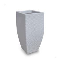 Vaso De Planta Decorativo De Polietileno 75X40 Cinza Claro