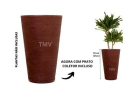 Vaso De Planta Decorativo Jardim Varanda Coluna N3-Marrom Vaso De Planta Decorativo Jardim Varanda Coluna N3-Marrom