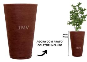 Vaso De Planta Decorativo Jardim Varanda Coluna N3..marrom