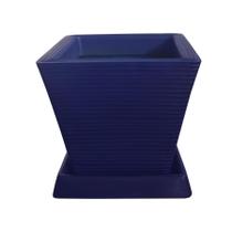 Vaso De Planta Decorativo Polietileno 30X30 + Prato Marinho