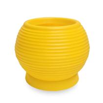 Vaso De Planta Decorativo Polietileno 30X40 + Prato Amarelo