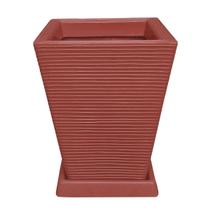 Vaso De Planta Decorativo Polietileno 45X35 + Prato Cerâmica