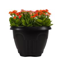 Vaso de planta grande floreira decorativo 15,5l gigante plantar flores casa varanda entrada jardim preto luxo