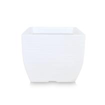 Vaso De Planta Grande Quadrado De Polietileno 45X50 Branco