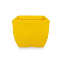 Vaso De Planta Grande Quadrado Polietileno 45X50 Amarelo