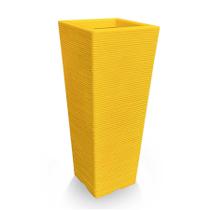 Vaso De Planta Grande Quadrado Polietileno 90X40 Amarelo