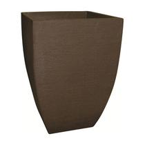 Vaso De Planta Japi Moderno Quadrado Com 54cm Cor Café