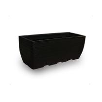 Vaso De Planta Jardineira Floreira Polietileno 60X25 Preto