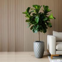 Vaso de Planta Luxo 12 litros Diamante Alto Resistente cor Cimento Plastico Pequeno Jardim Plantas