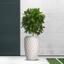 Vaso de Planta Luxo 63 litros Diamante Alto Resistente cor Areia Plastico Grande Jardim Plantas