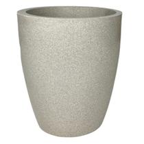 Vaso de planta luxo decorativo coluna jateada varanda e jardim 28x23