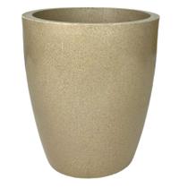 Vaso de planta luxo decorativo coluna lisa brilhante varanda e jardim 29x25