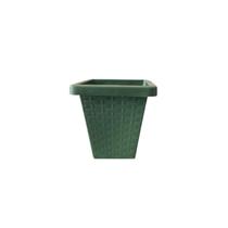 Vaso De Planta Médio 3litros Quadrado Plástico Rattan