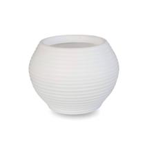 Vaso De Planta Oval Decorativo Polietileno 25X30 Branco - Foster Plast