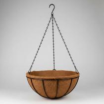 Vaso de Planta Pendente Fibra De Coco 25cm com corrente