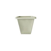 Vaso De Planta Pequeno 1100ml Quadrado Plástico Rattan