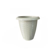 Vaso De Planta Pequeno 300ml Redondo Plástico Rattan