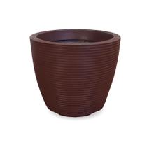 Vaso De Planta Pilão Decorativo Polietileno 30X30 Chocolate