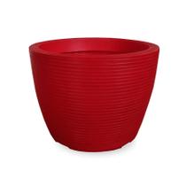 Vaso De Planta Pilão Decorativo R 30X40 Vermelho Ferrari