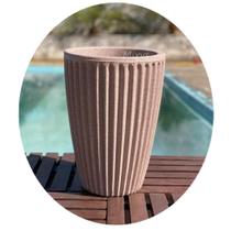 Vaso De Planta Polietileno Jardim Varanda Alt 34cm Cone - Flores Imp