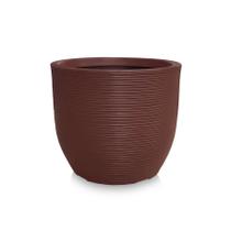 Vaso De Planta Polietileno Redondo Largo 45X50 Cm Chocolate