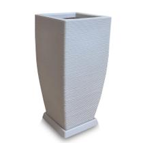 Vaso De Planta + Prato Grande Polietileno 90X40 Cinza Claro
