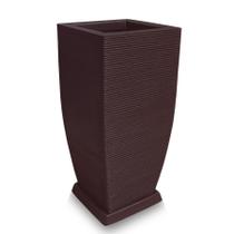 Vaso De Planta + Prato Grande Polietileno Decor 90X40 Café