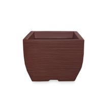 Vaso De Planta Quadrado Decorar Polietileno 30X40 Chocolate