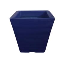 Vaso De Planta Quadrado Decorativo Polietileno 30X30 Marinho