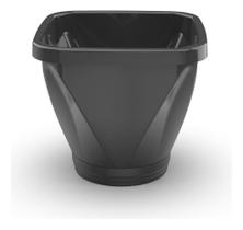 Vaso De Planta Quadrado Moderno Varias Cores 22cm Cor Preto Vaso De Planta Quadrado Moderno Varias Cores 22cm Cor Preto