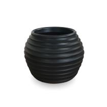 Vaso De Planta Redondo Decorativo Polietileno 15X20 Cm Preto