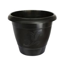 Vaso de Planta Redondo Grande Plástico Preto Jardim Flores Arqplast Vaso de Planta Redondo Grande Plástico Preto Jardim Flores Arqplast