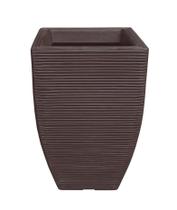 Vaso De Planta Trapézio Decorativo Polietileno 60X38Cm Café