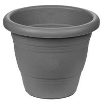 Vaso de Plantas Atlas Linha Primafer Jardinagem Plástico 22cm Resistente a Raios Ultravioletas Cor Cinza