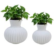 Vaso de Plantas Branco Minimalista Moderno para Decoração - Castela