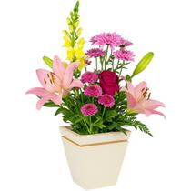 Vaso De Plantas Cachepo Decorativo Quadrado MDF Pequeno 11cm