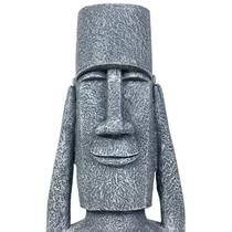 Vaso de plantas de resina para vasos de flores Moai da Ilha de Páscoa Hand-on-Face