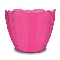 Vaso de Plantas Decorativo de Plástico Flores Sala Rosa