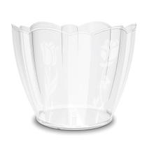 Vaso de Plantas Decorativo de Plástico Flores Sala Transparente
