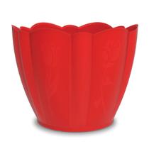Vaso de Plantas Decorativo de Plástico Flores Sala Vermelho